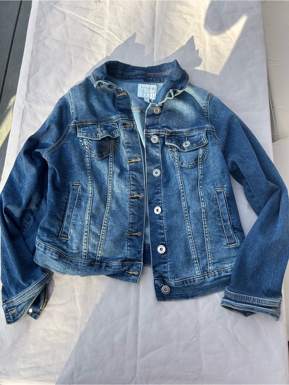 torrid Girls' Medium Blue Denim Jean Jacket